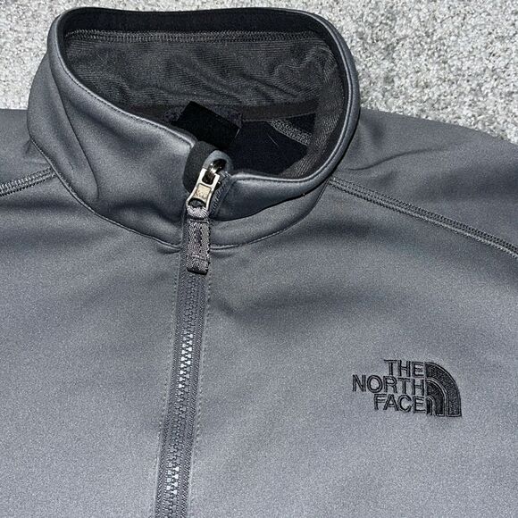 THE NORTH FACE TNF Apex Full Zipper Insert Lining Poly Jacket Grey Gray Soft M - Picture 2 of 9